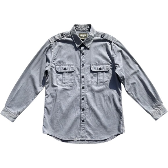 Eddie Bauer Other - Eddie Bauer Sport Shop Mens Large Tall Gray Cotton Utility Button Down Shirt